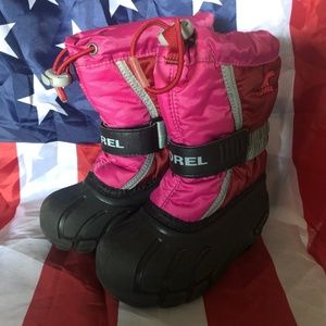 Sorel Kids Sz9 Pink Flurry Winter Boots